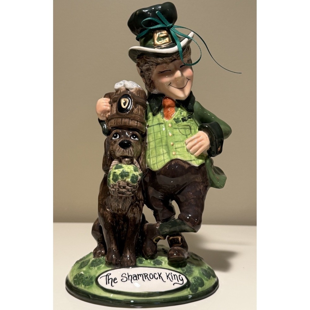 Blue Sky Clayworks The Shamrock King Leprechaun Figurine St Patrick's Day 2022